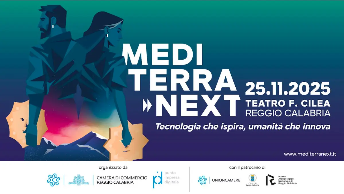 Martedì 25 novembre 2025 il Teatro Cilea di Reggio Calabria ospita MediterraNext – Tecnologia che ispira, umanità che innova, l’evento promosso dal Punto Impresa Digitale della Camera di Commercio di(...)